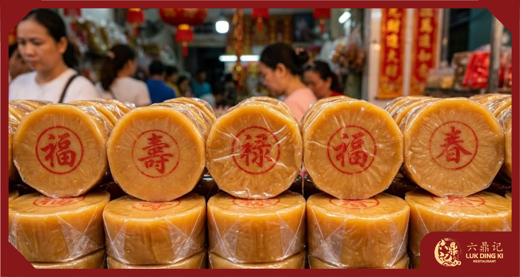 Bánh tổ - món bánh đặc trưng ngày Tết của người Hoa ở khu Chợ Lớn, quận 5, TP.HCM